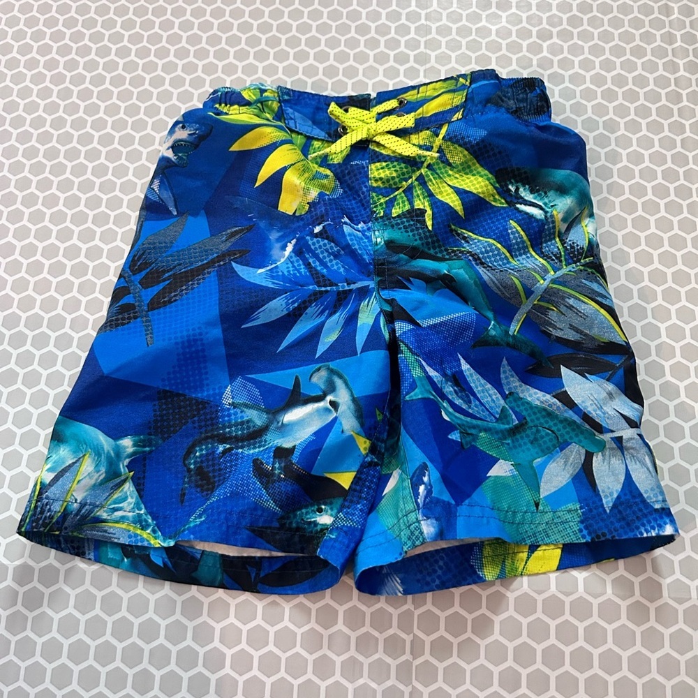 ZeroXposur Neon Lime and Aqua Swim Shorts. Beach Summer Size S (4)